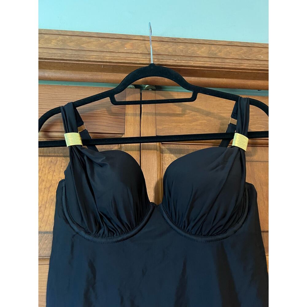 Panache Women's Halle Underwired Swimwear Tankini Top Black Size 34D - Picture 4 of 12